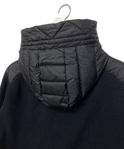 MONCLER（モンクレール）MONCLER (モンクレール) Maglione Tricot Cardigan　ニット切り替え ダウン カーディガン パーカー ブラック サイズ:XXLの古着・服飾アイテム