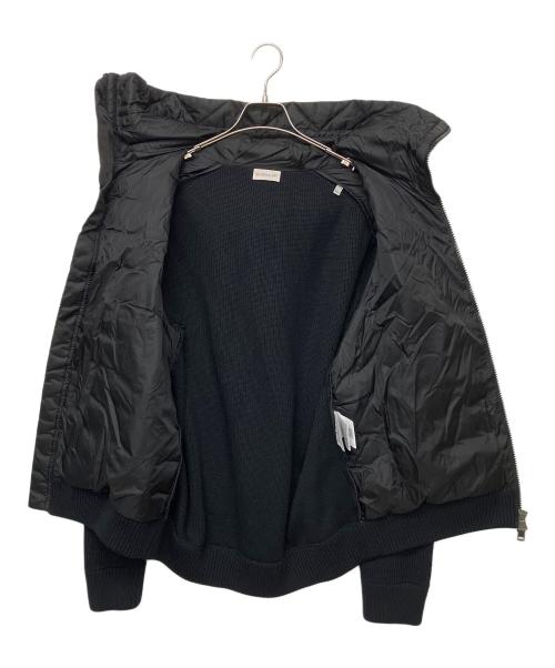 MONCLER（モンクレール）MONCLER (モンクレール) Maglione Tricot Cardigan　ニット切り替え ダウン カーディガン パーカー ブラック サイズ:XXLの古着・服飾アイテム