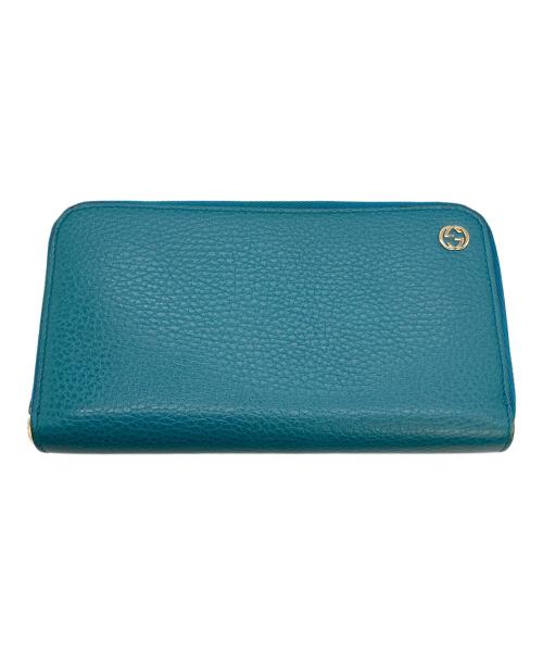 GUCCI（グッチ）GUCCI (グッチ) 長財布 ブルーの古着・服飾アイテム