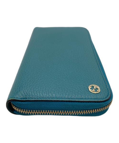 GUCCI（グッチ）GUCCI (グッチ) 長財布 ブルーの古着・服飾アイテム