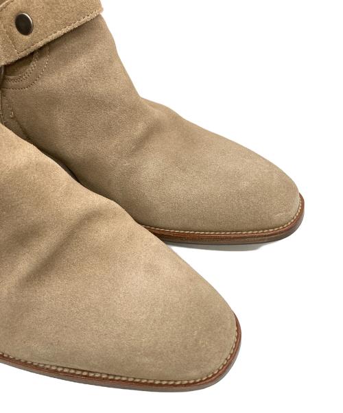Saint Laurent Paris（サンローランパリ）Saint Laurent Paris (サンローランパリ) ワイアットハーネス スウェード リングブーツ ベージュ サイズ:41の古着・服飾アイテム