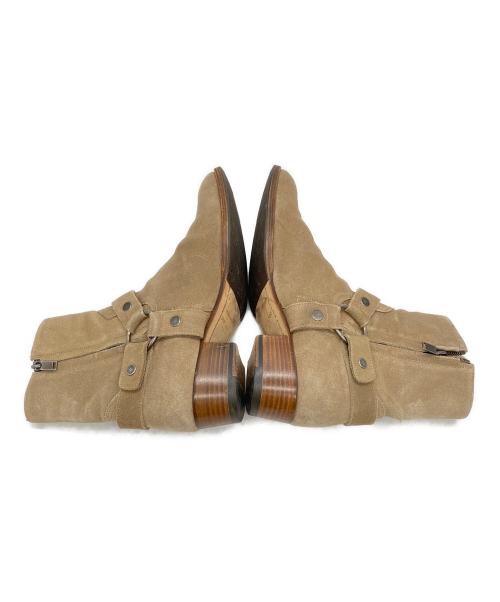 Saint Laurent Paris（サンローランパリ）Saint Laurent Paris (サンローランパリ) ワイアットハーネス スウェード リングブーツ ベージュ サイズ:41の古着・服飾アイテム