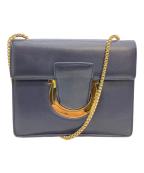 Salvatore Ferragamoサルヴァトーレ フェラガモ）の古着「チェーンショルダーバッグ」｜ネイビー