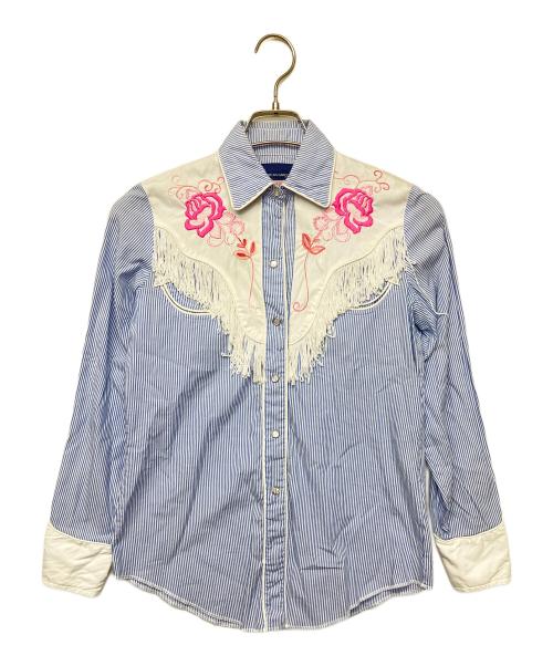 COMME des GARCONS（コムデギャルソン）COMME des GARCONS (コムデギャルソン) H BAR C (エイチバーシー) KB-91012S　H BAR C　コラボ　ウエスタンシャツ ブルー サイズ:Sの古着・服飾アイテム