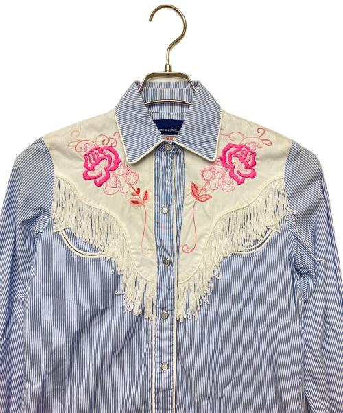 COMME des GARCONS（コムデギャルソン）COMME des GARCONS (コムデギャルソン) H BAR C (エイチバーシー) KB-91012S　H BAR C　コラボ　ウエスタンシャツ ブルー サイズ:Sの古着・服飾アイテム