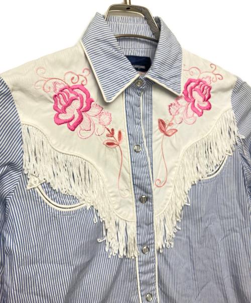 COMME des GARCONS（コムデギャルソン）COMME des GARCONS (コムデギャルソン) H BAR C (エイチバーシー) KB-91012S　H BAR C　コラボ　ウエスタンシャツ ブルー サイズ:Sの古着・服飾アイテム