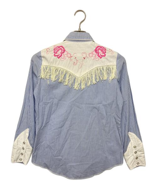 COMME des GARCONS（コムデギャルソン）COMME des GARCONS (コムデギャルソン) H BAR C (エイチバーシー) KB-91012S　H BAR C　コラボ　ウエスタンシャツ ブルー サイズ:Sの古着・服飾アイテム