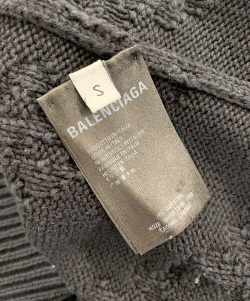 BALENCIAGA（バレンシアガ）BALENCIAGA (バレンシアガ) クルーネックニット ブラック サイズ:Sの古着・服飾アイテム
