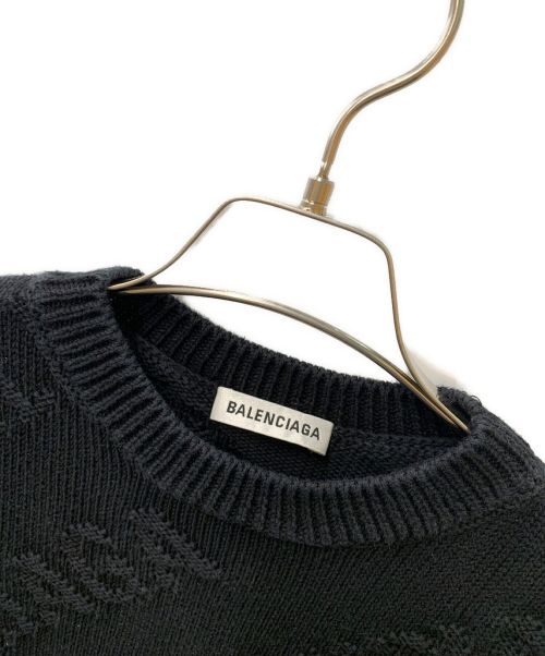 BALENCIAGA（バレンシアガ）BALENCIAGA (バレンシアガ) クルーネックニット ブラック サイズ:Sの古着・服飾アイテム