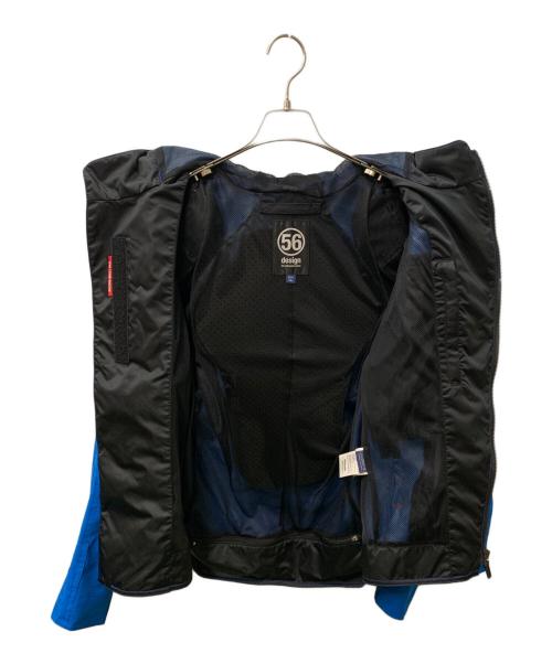 56 DESIGN（フィフティシックス デザイン）56 DESIGN (フィフティシックス デザイン) 56 DESIGN GPジャケットⅢ クシタニ バイカージャケット ブルー サイズ:LLの古着・服飾アイテム