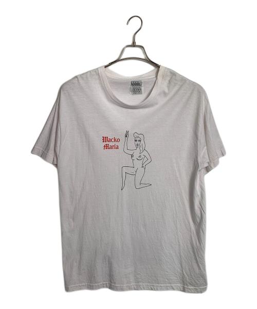 WACKO MARIA（ワコマリア）WACKO MARIA (ワコマリア) 半袖カットソー ホワイト×レッド サイズ:Lの古着・服飾アイテム