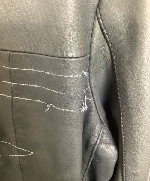 AMPHIBIAN（アンフィビアン）Amphibian (アンフィビアン) レザージャケット ブラック サイズ:3の古着・服飾アイテム