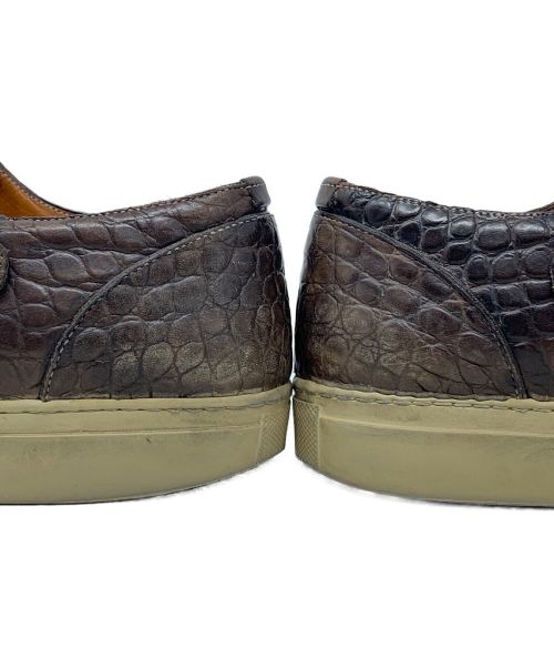 MAXVERRE（マックスヴェッレ）MAXVERRE (マックスヴェッレ) 型押しダブルモンクストラップシューズ ブラウン サイズ:FREEの古着・服飾アイテム