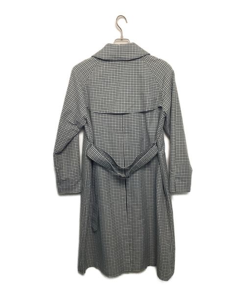 BLUE LABEL CRESTBRIDGE（ブルーレーベルクレストブリッジ）BLUE LABEL CRESTBRIDGE (ブルーレーベルクレストブリッジ) トレンチコート グリーン×グレー サイズ:38の古着・服飾アイテム