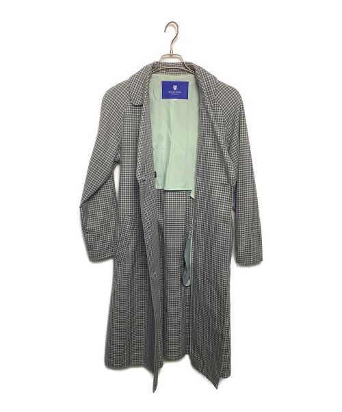 BLUE LABEL CRESTBRIDGE（ブルーレーベルクレストブリッジ）BLUE LABEL CRESTBRIDGE (ブルーレーベルクレストブリッジ) トレンチコート グリーン×グレー サイズ:38の古着・服飾アイテム