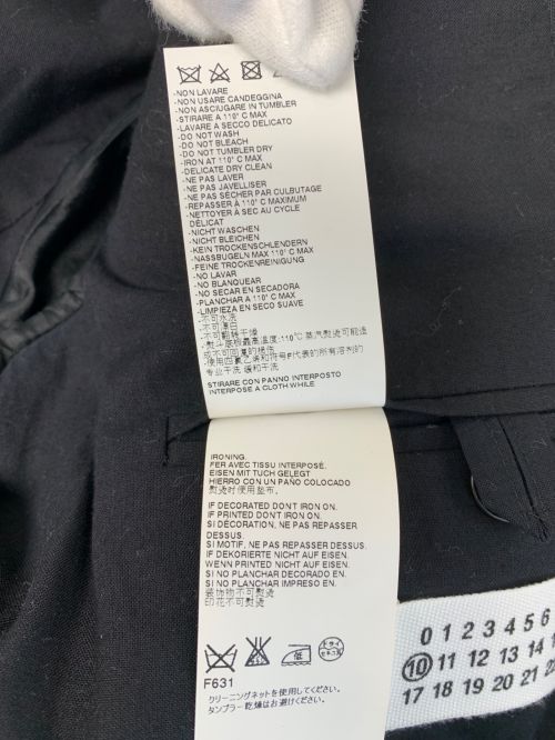 Maison Martin Margiela（メゾンマルタンマルジェラ）Maison Martin Margiela (メゾンマルタンマルジェラ) Maison Martin Margiela テーラードジャケット ブラック サイズ:50の古着・服飾アイテム