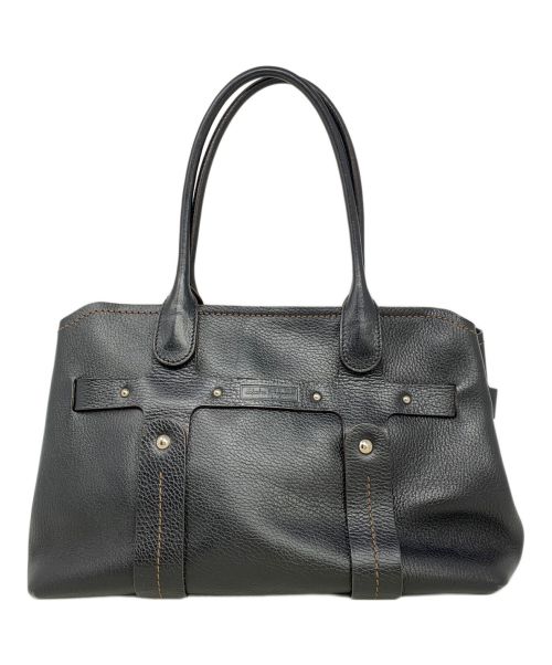 Salvatore Ferragamo（サルヴァトーレ フェラガモ）Salvatore Ferragamo (サルヴァトーレ フェラガモ) レザーショルダーバッグ ブラックの古着・服飾アイテム