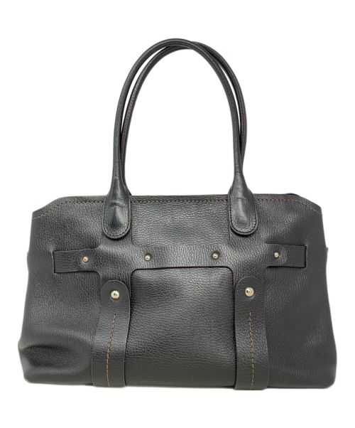 Salvatore Ferragamo（サルヴァトーレ フェラガモ）Salvatore Ferragamo (サルヴァトーレ フェラガモ) レザーショルダーバッグ ブラックの古着・服飾アイテム