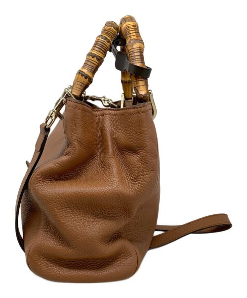 GUCCI（グッチ）GUCCI (グッチ) バンブー2WAYバッグ ブラウンの古着・服飾アイテム