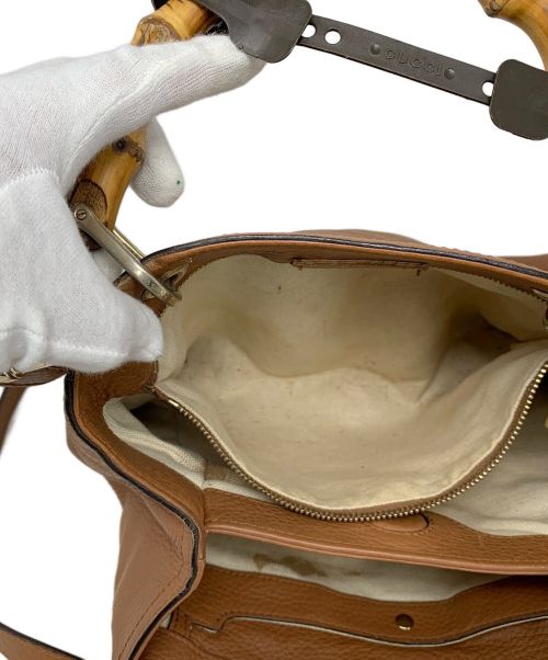 GUCCI（グッチ）GUCCI (グッチ) バンブー2WAYバッグ ブラウンの古着・服飾アイテム