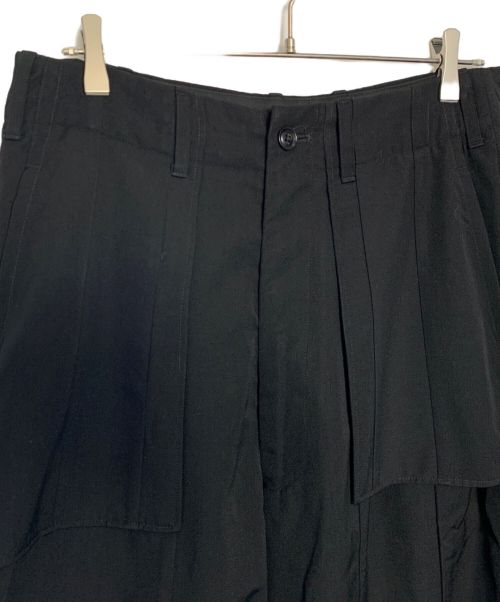 Yohji Yamamoto pour homme（ヨウジヤマモト プールオム）Yohji Yamamoto pour homme (ヨウジヤマモト プールオム) Yohji Yamamoto pour homme 縦接ぎ2タックパンツ ブラック サイズ:2の古着・服飾アイテム