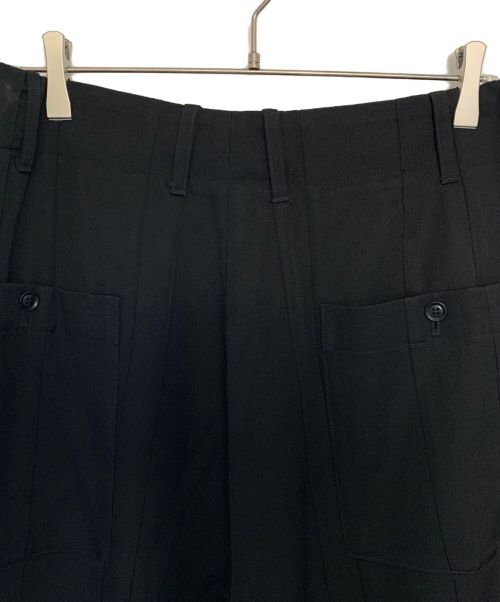 Yohji Yamamoto pour homme（ヨウジヤマモト プールオム）Yohji Yamamoto pour homme (ヨウジヤマモト プールオム) Yohji Yamamoto pour homme 縦接ぎ2タックパンツ ブラック サイズ:2の古着・服飾アイテム