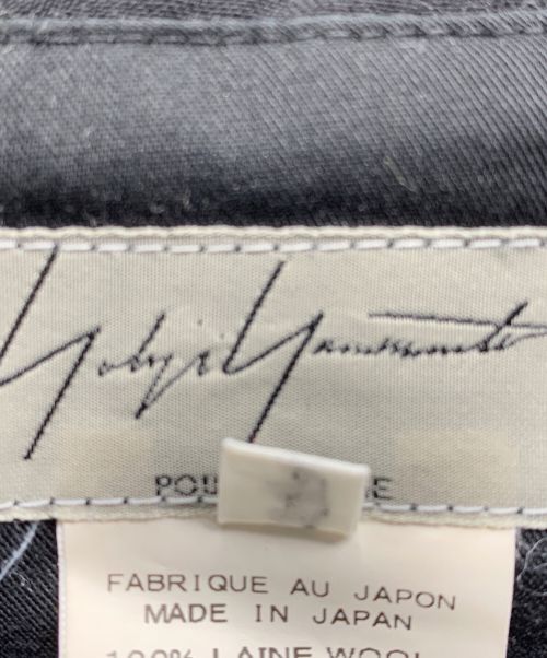 Yohji Yamamoto pour homme（ヨウジヤマモト プールオム）Yohji Yamamoto pour homme (ヨウジヤマモト プールオム) Yohji Yamamoto pour homme 縦接ぎ2タックパンツ ブラック サイズ:2の古着・服飾アイテム