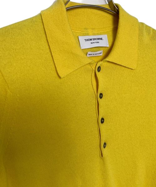 Thom Browne（トムブラウン）Thom Browne (トムブラウン) Thom Browne カシミヤニットポロシャツ イエローの古着・服飾アイテム