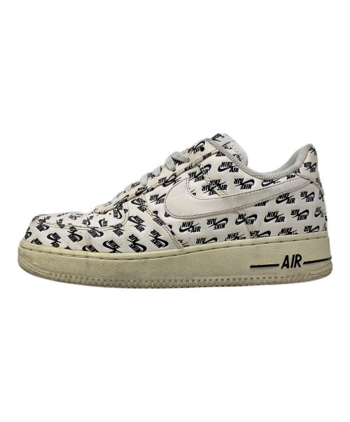NIKE（ナイキ）NIKE (ナイキ) AIR FORCE 1 LOW ALL OVER LOGO ホワイト×ブラック サイズ:6の古着・服飾アイテム