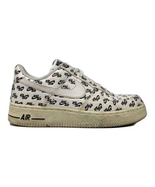 NIKE（ナイキ）NIKE (ナイキ) AIR FORCE 1 LOW ALL OVER LOGO ホワイト×ブラック サイズ:6の古着・服飾アイテム