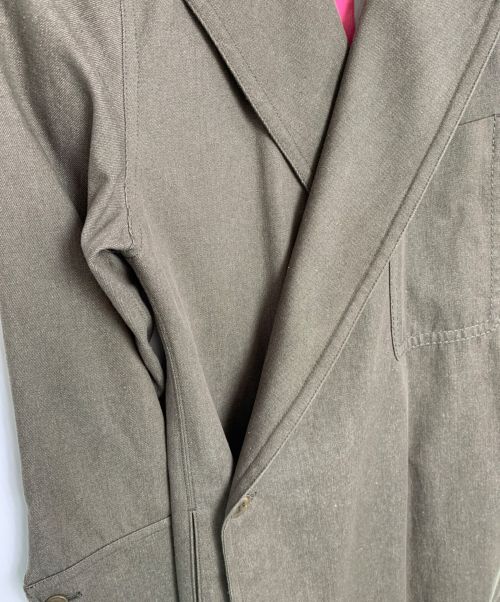 TAKESHI KOSAKA by Y's Pink Label（タケシコウサカ バイ ワイズピンクレーベル）TAKESHI KOSAKA by Y's Pink Label (タケシコウサカ バイ ワイズピンクレーベル) TAKESHI KOSAKA by Y's Pink Labe ノーカラーコート カーキ サイズ:2の古着・服飾アイテム