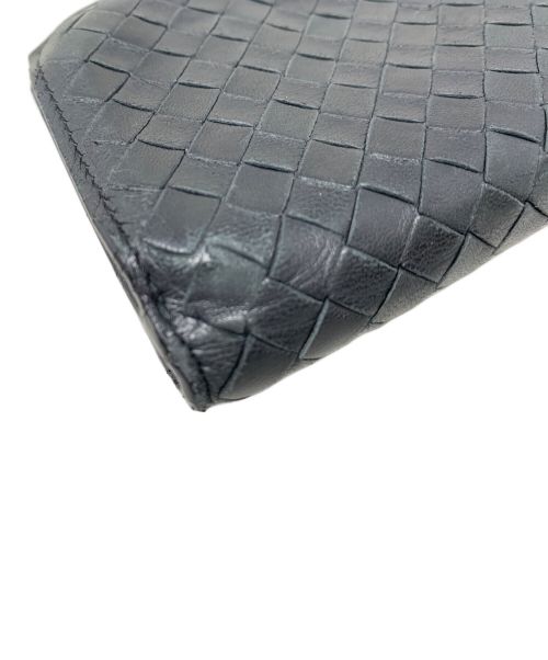 BOTTEGA VENETA（ボッテガベネタ）BOTTEGA VENETA (ボッテガベネタ) BOTTEGA VENETA 2つ折り財布 ブラックの古着・服飾アイテム