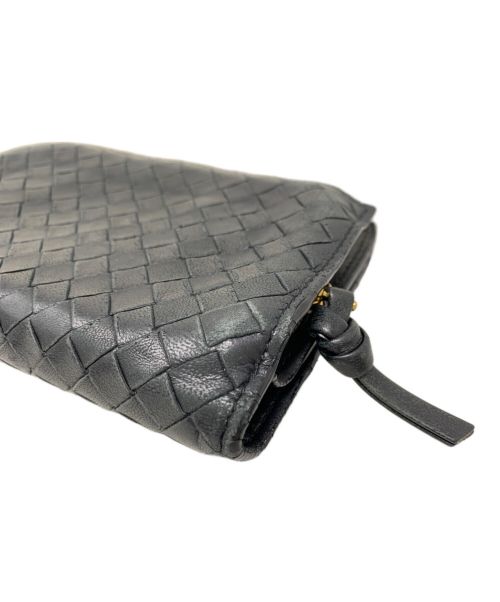 BOTTEGA VENETA（ボッテガベネタ）BOTTEGA VENETA (ボッテガベネタ) BOTTEGA VENETA 2つ折り財布 ブラックの古着・服飾アイテム