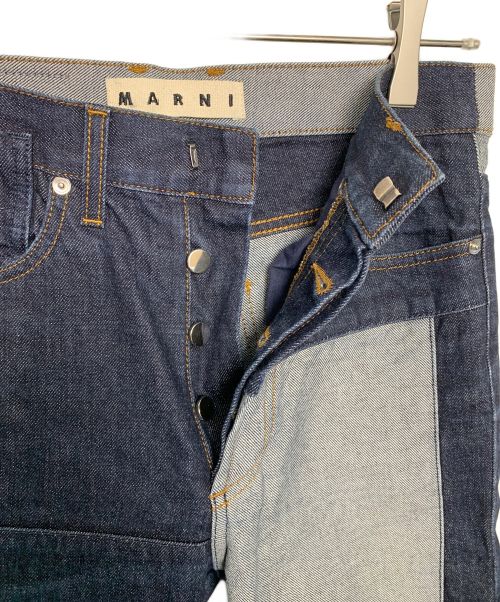 MARNI（マルニ）MARNI (マルニ) パッチワークデニムパンツ インディゴ サイズ:28の古着・服飾アイテム