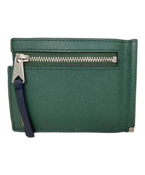 PAUL SMITH（ポールスミス）Paul Smith (ポールスミス) Paul Smith ブライトストライププラー マネークリップ グリーンの古着・服飾アイテム