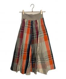 FENNEL（フェンネル）の古着「FENNEL ロングスカート」｜レッド×グレー