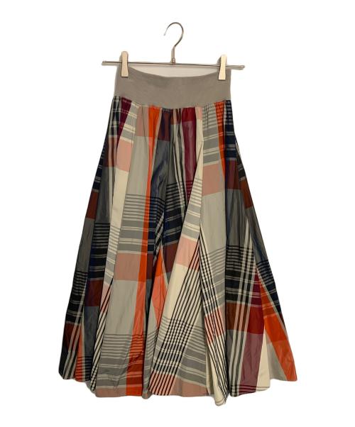FENNEL（フェンネル）FENNEL (フェンネル) FENNEL ロングスカート レッド×グレー サイズ:Freeの古着・服飾アイテム