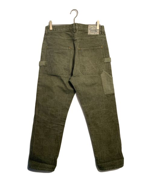 BURGUS PLUS（バーガスプラス）BURGUS PLUS (バーガスプラス) BURGUS PLUS ヘヴィーダック ペインターパンツ デニムパンツ グリーン サイズ:81㎝(W32)の古着・服飾アイテム