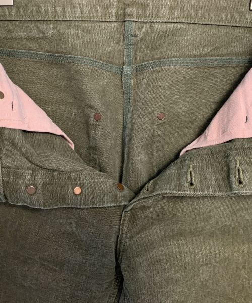BURGUS PLUS（バーガスプラス）BURGUS PLUS (バーガスプラス) BURGUS PLUS ヘヴィーダック ペインターパンツ デニムパンツ グリーン サイズ:81㎝(W32)の古着・服飾アイテム