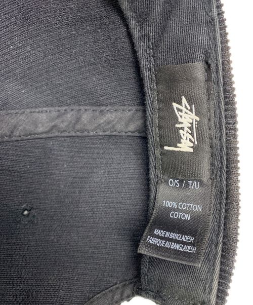 stussy（ステューシー）stussy (ステューシー) stussy コーディロイキャップ ブラック×レッドの古着・服飾アイテム