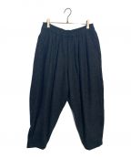 TRADE MARK GOLDトレードマークゴールド）の古着「TRADE MARK gold WOOL SOLID PIEROT PANTS」｜グレー