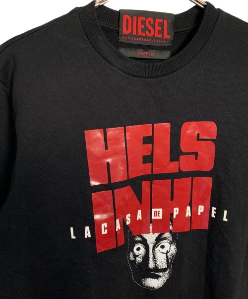 DIESEL（ディーゼル）DIESEL (ディーゼル) DIESEL HELS INKI スウェット ブラック×レッド サイズ:Sの古着・服飾アイテム