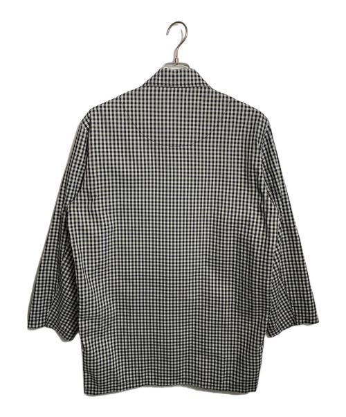 Mmlg（エムエムエルジー）Mmlg (エムエムエルジー) Mmlg GINGHAM WORKER JACKET コート ホワイト×ブラック サイズ:Mの古着・服飾アイテム