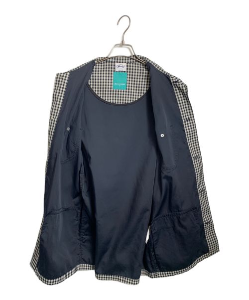 Mmlg（エムエムエルジー）Mmlg (エムエムエルジー) Mmlg GINGHAM WORKER JACKET コート ホワイト×ブラック サイズ:Mの古着・服飾アイテム