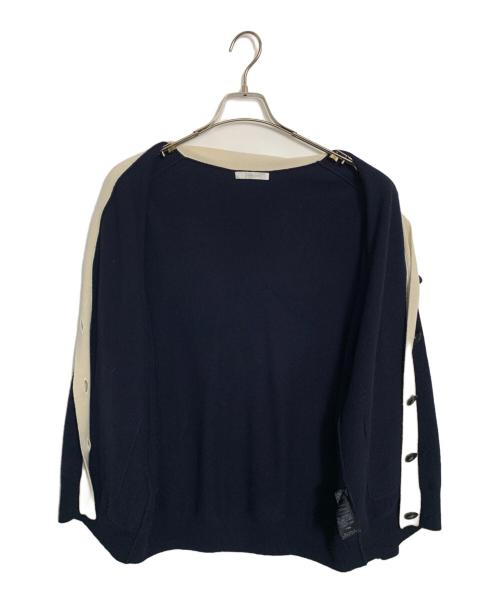Plage（プラージュ）Plage (プラージュ) Plage カーディガン ネイビー×ホワイト サイズ:Freeの古着・服飾アイテム