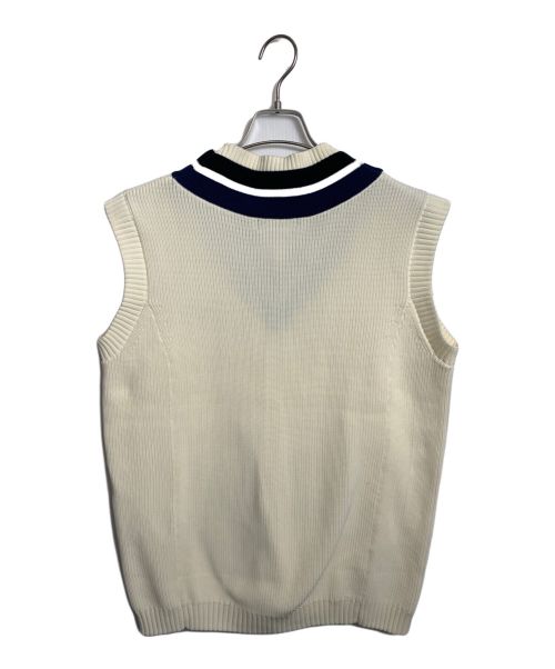 FRED PERRY（フレッドペリー）FRED PERRY (フレッドペリー) FRED PERRY ニットベスト ベージュ×ネイビー サイズ:Mの古着・服飾アイテム