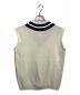 FRED PERRY (フレッドペリー) FRED PERRY ニットベスト ベージュ×ネイビー サイズ:M：5000円