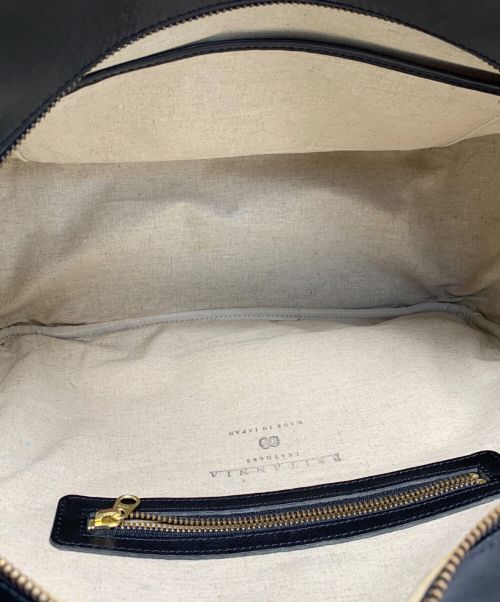 BRITANNIA LEATHERS（ブリタニアレザー）BRITANNIA LEATHERS (ブリタニアレザー) BRITANNIA LEATHERS レザーボストンバッグ ブラックの古着・服飾アイテム