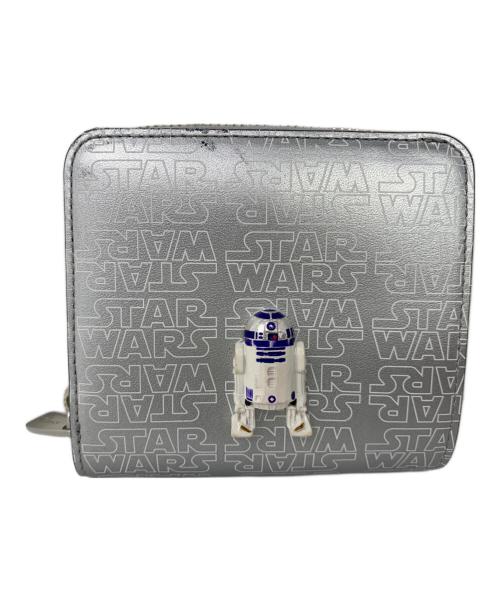 MUVEIL（ミュベール）MUVEIL (ミュベール) STAR WARS (スターウォーズ) MUVEIL STAR WARS 2つ折り財布 シルバー×ブルーの古着・服飾アイテム