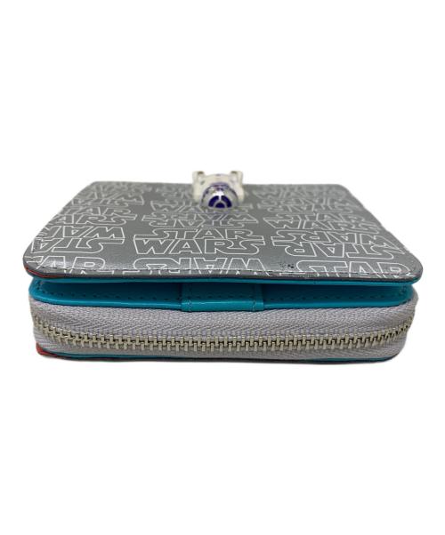 MUVEIL（ミュベール）MUVEIL (ミュベール) STAR WARS (スターウォーズ) MUVEIL STAR WARS 2つ折り財布 シルバー×ブルーの古着・服飾アイテム